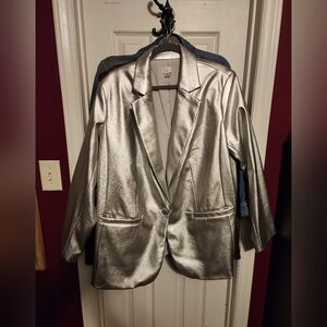 a new day Metallic Silver Blazer